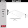 60&rdquo;x32&rdquo; Left Drain Corner Shower Base