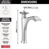 Single Handle Mid-Height Vessel Bathroom Faucet
