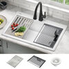 33&rdquo;&nbsp;Granite Composite&nbsp;Workstation Kitchen Sink&nbsp;Drop-In&nbsp;Top Mount Single Bowl with&nbsp;WorkFlow&trade; Ledge and Accessories