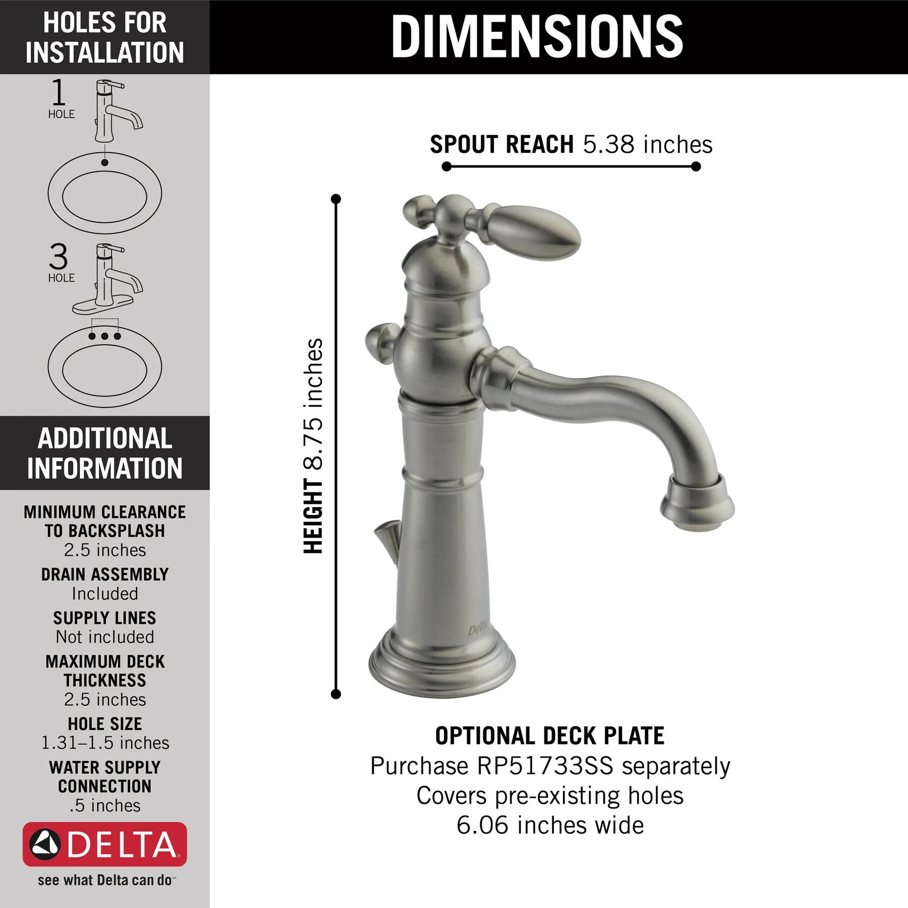 Single Handle Bathroom Faucet