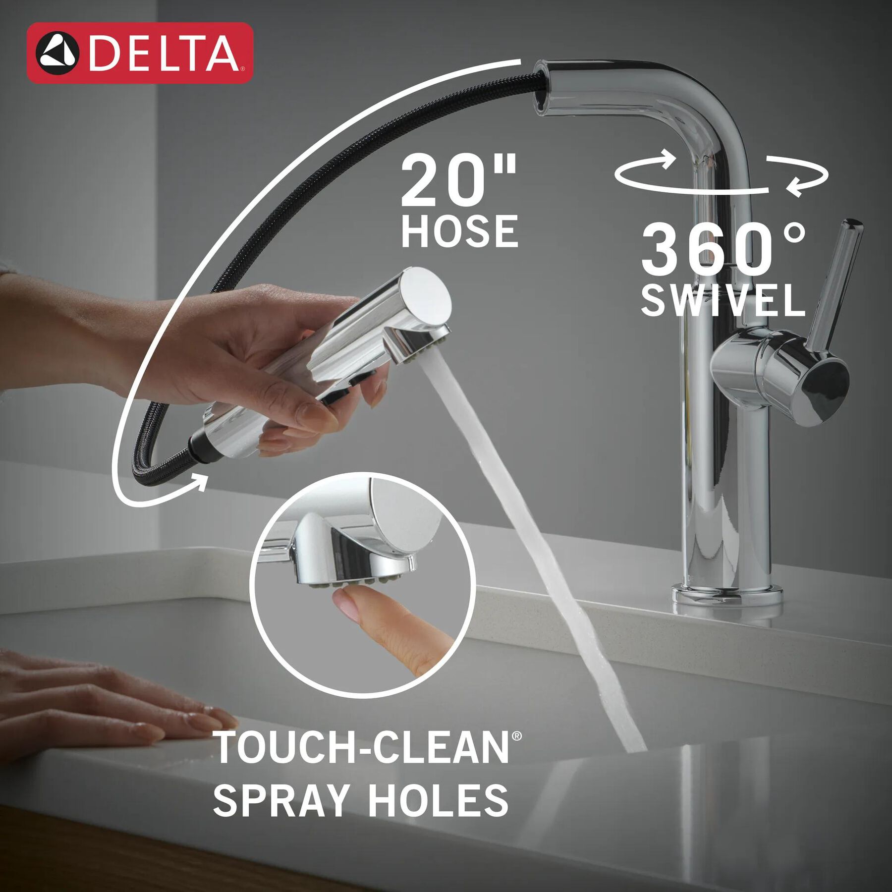 Single Handle Pull-Out Kitchen Faucet (Recertified)