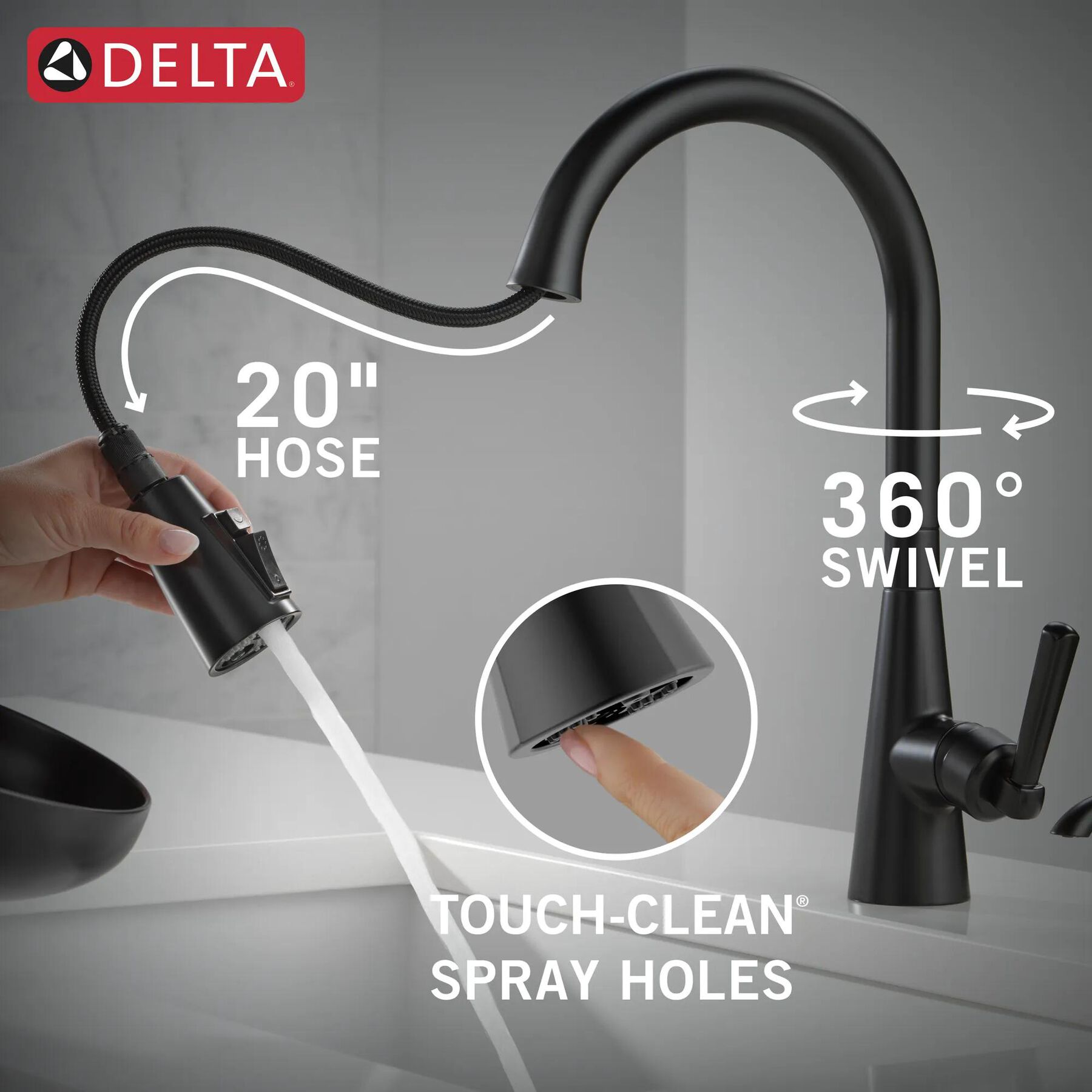 Single Handle Pull-Down Kitchen Faucet with Soap Dispenser and ShieldSpray&reg; Technology