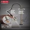 Single Handle Pull-Down Kitchen Faucet with Soap Dispenser and Touch<sub>2</sub>O&reg; Technology Technology