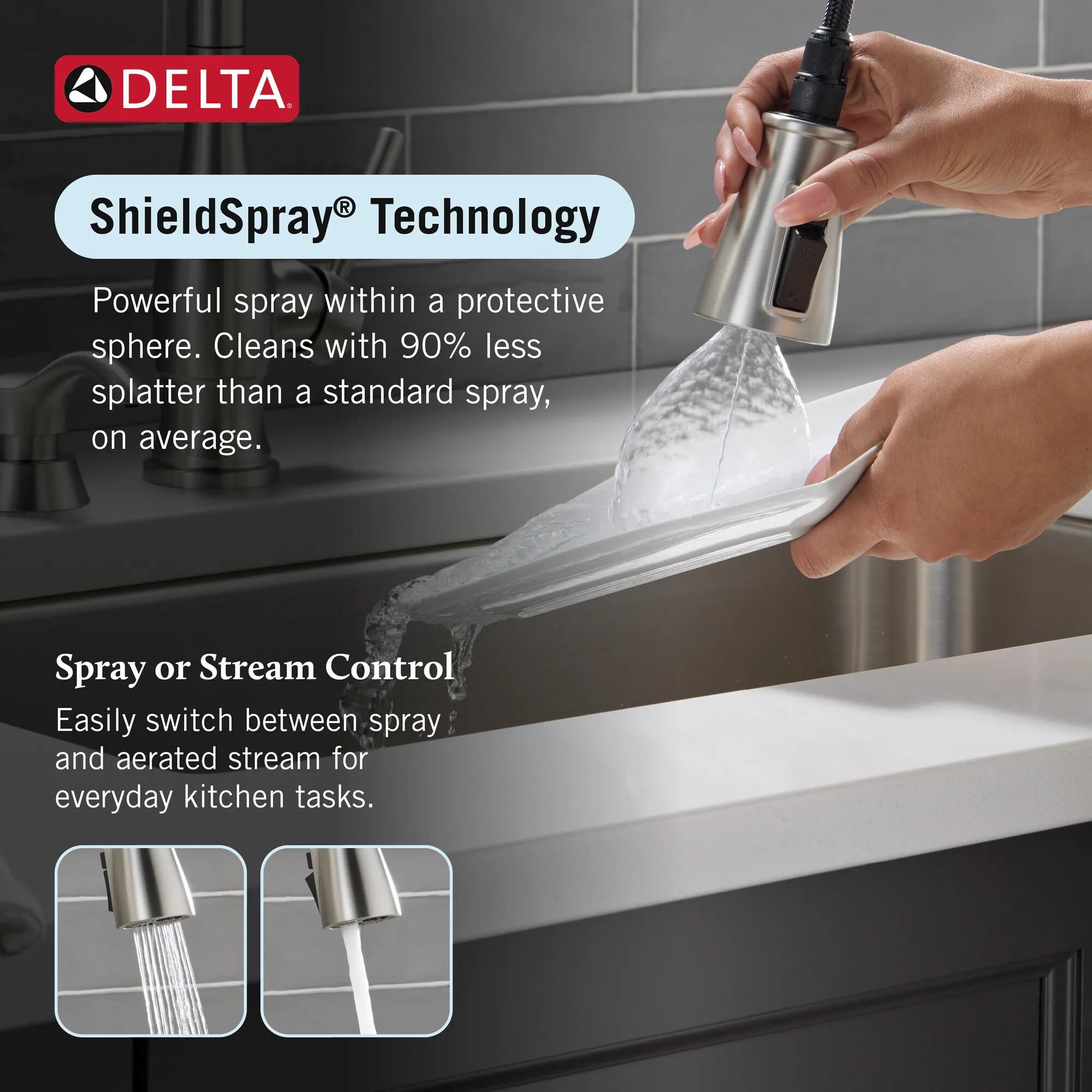 Single Handle Pull-Down Kitchen Faucet with Soap Dispenser and