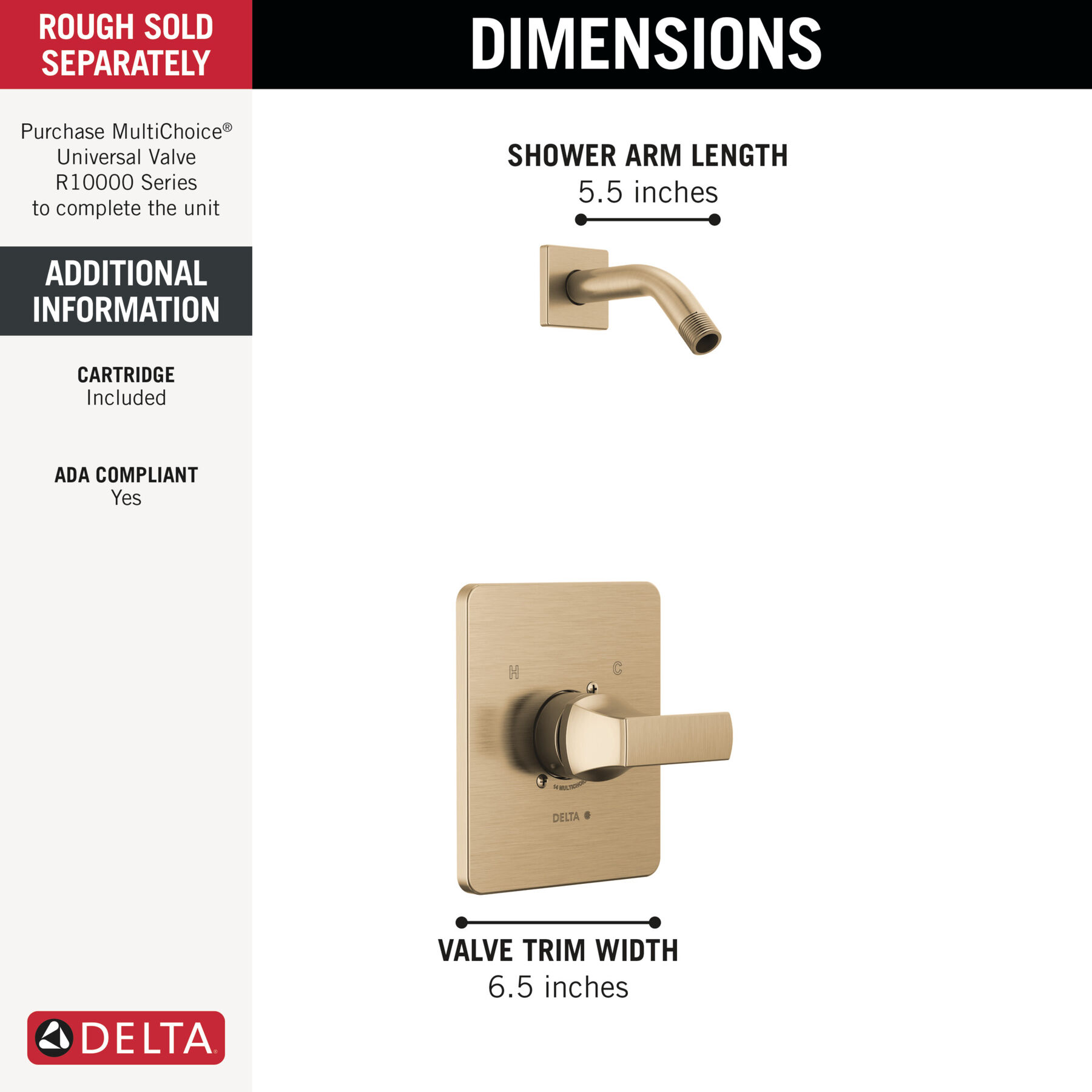 Monitor 14 Series Shower Trim - Less Head