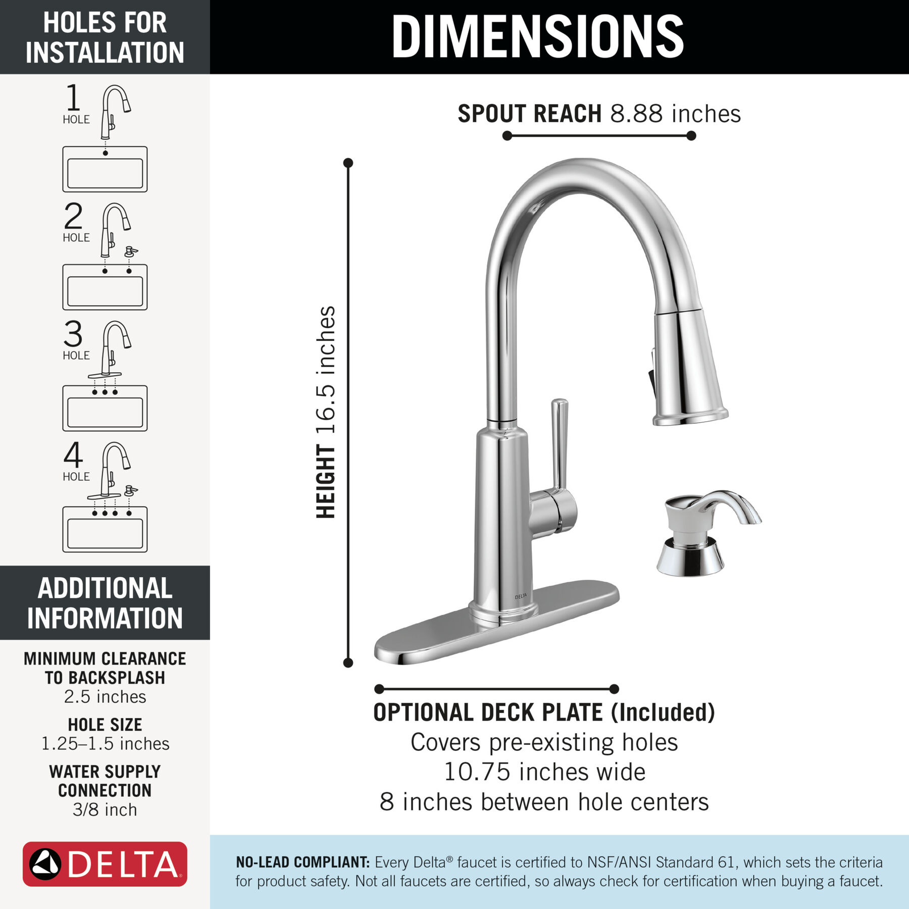Pull-Down Kitchen 1 Handle with Soap Dispenser Bundle