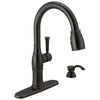 Single Handle Pull-Down Kitchen Faucet with Soap Dispenser