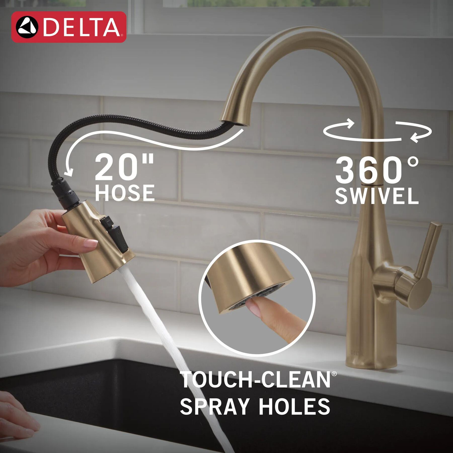 Single Handle Pull-Down Kitchen Faucet