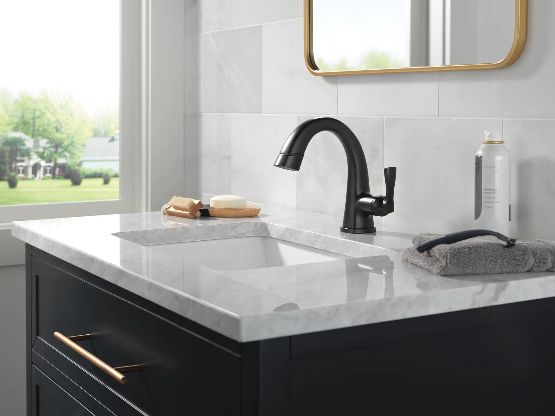 Single Handle Pull Down Bathroom Faucet