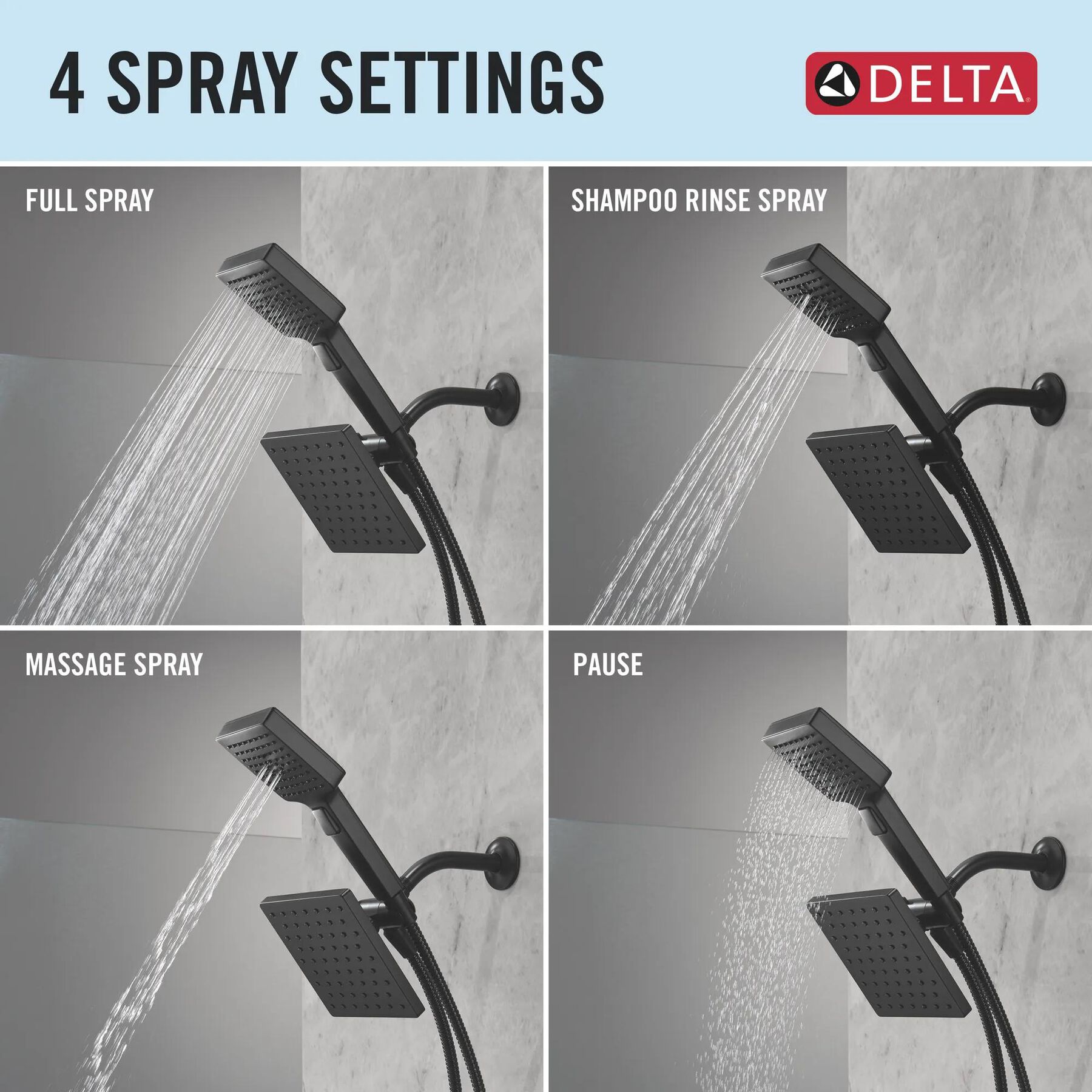 Monitor 14 Series Shower Trim with 5-Setting Combination Showerhead Bundle