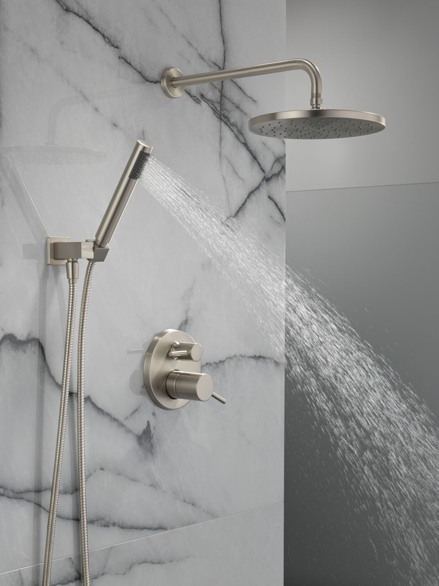 Raincan Shower Rough & Trim w/ HS 14S (Recertified) in Spotshield