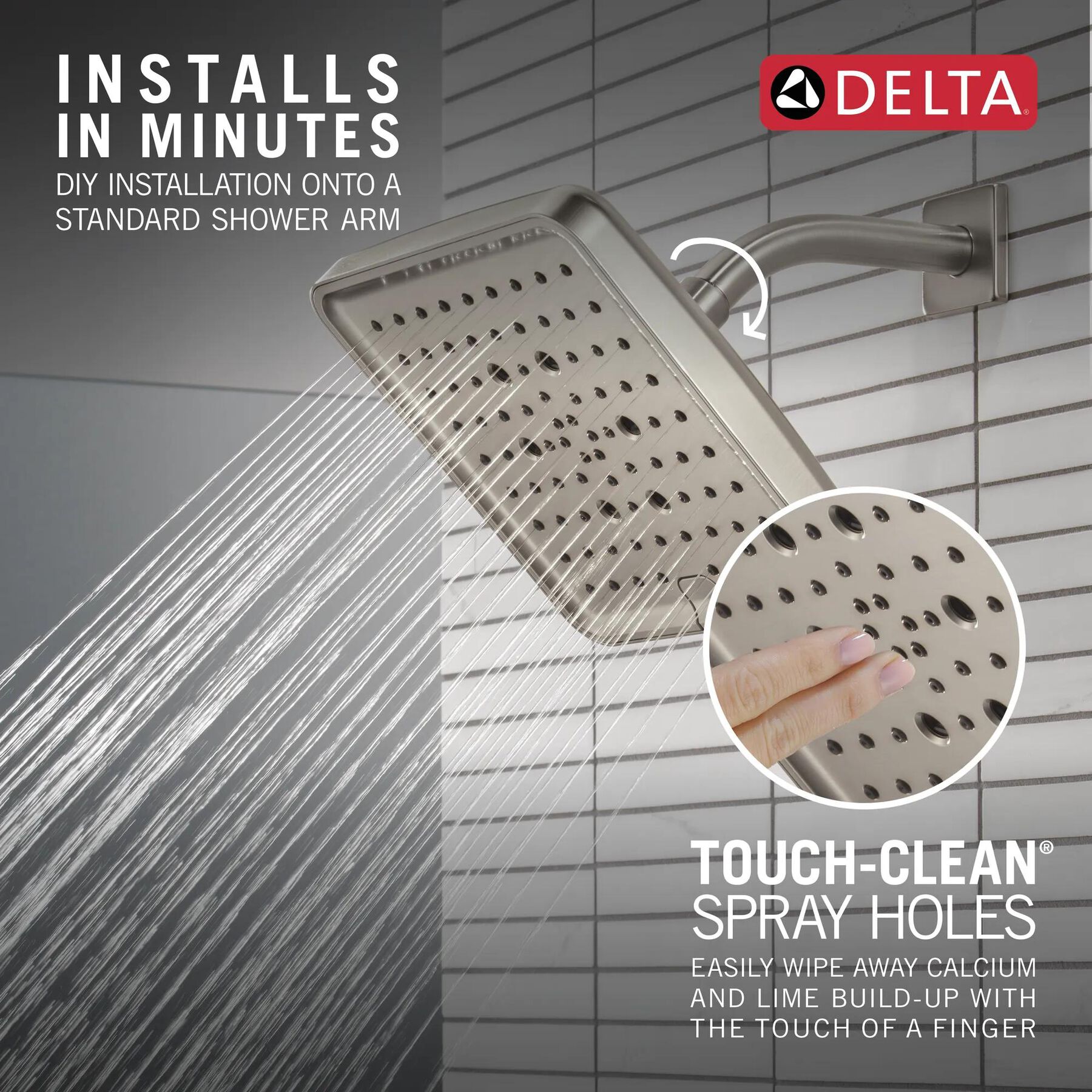 H2Okinetic&reg; 6-Setting 8-inch Raincan Shower Head