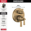 Traditional 2-Handle Monitor 17 Series Valve Trim with 3 Setting Diverter