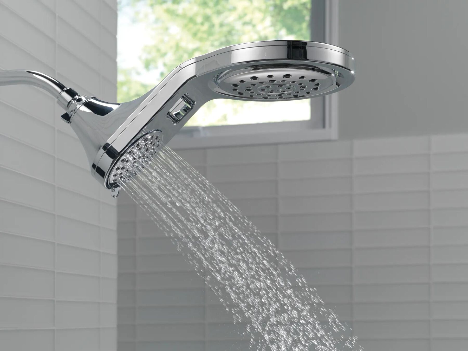 HydroRain&reg; 5-Setting Two-in-One Shower Head