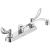 Two Handle 8 In Cast Deck-Mount Faucet