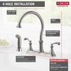 Two Handle Kitchen Faucet with spray (Recertified)