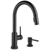 Touch2O with Touchless and VoiceIQ&reg; Technology Single Handle Pull-Down Kitchen Faucet with Soap Dispenser