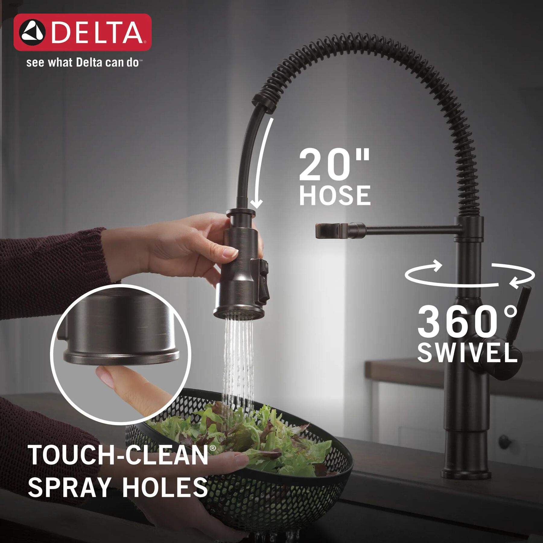 Single-Handle Pull-Down Spring Kitchen Faucet (Recertified)