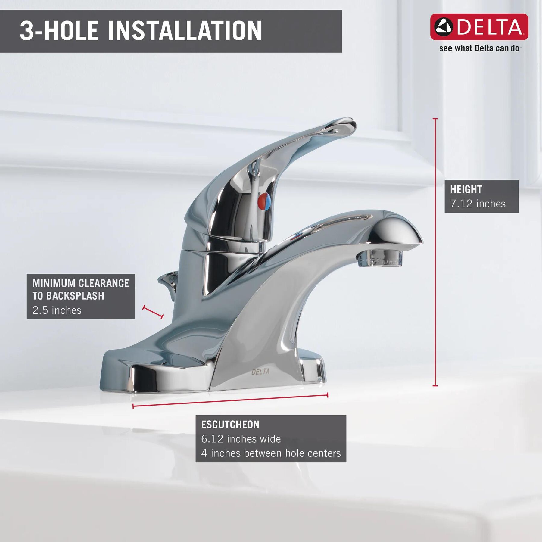Single Handle Centerset Bathroom Faucet