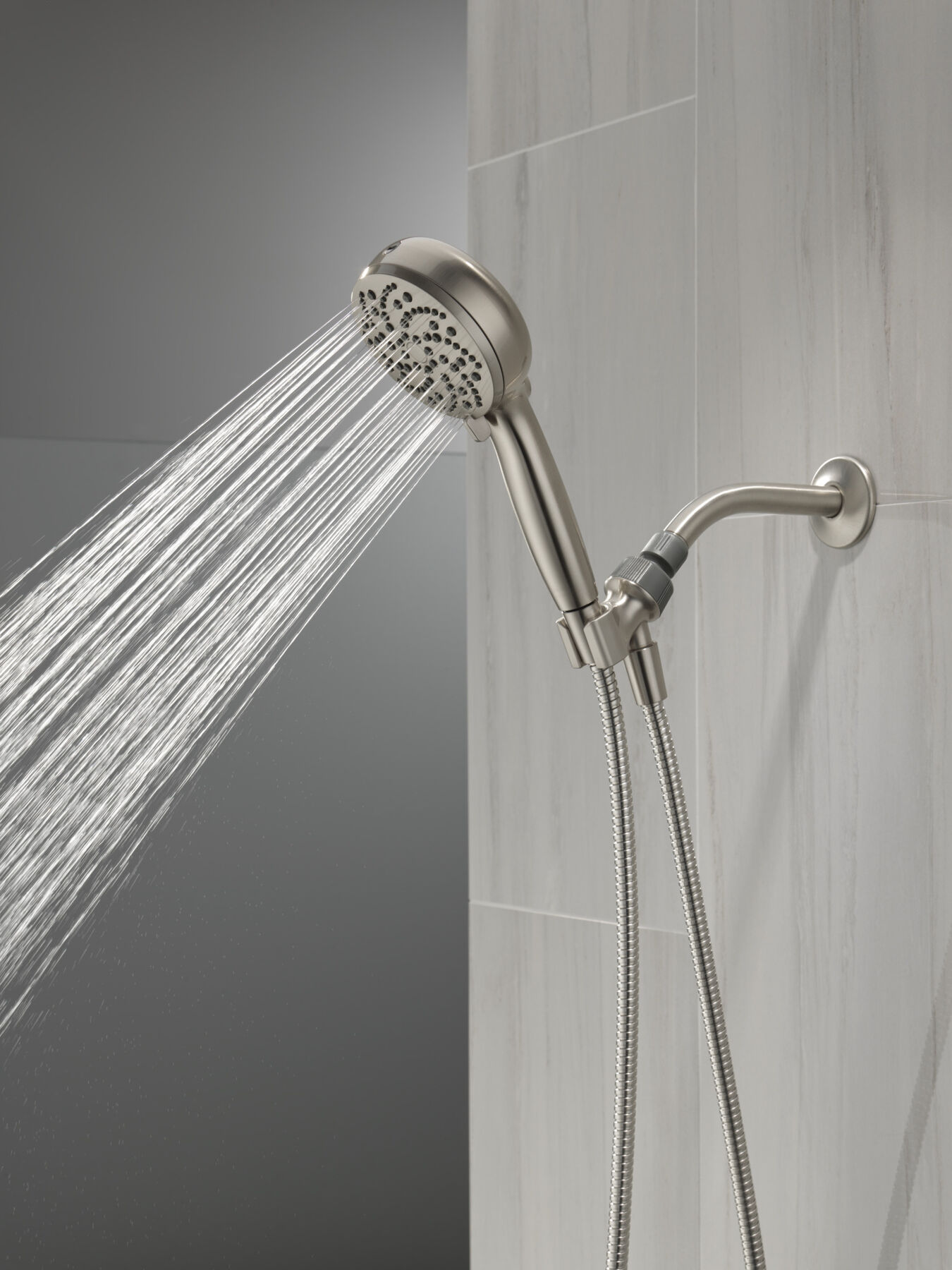 6-Setting Hand Shower with Cleaning Spray in SpotShield Brushed Nickel - 2.5 GPM