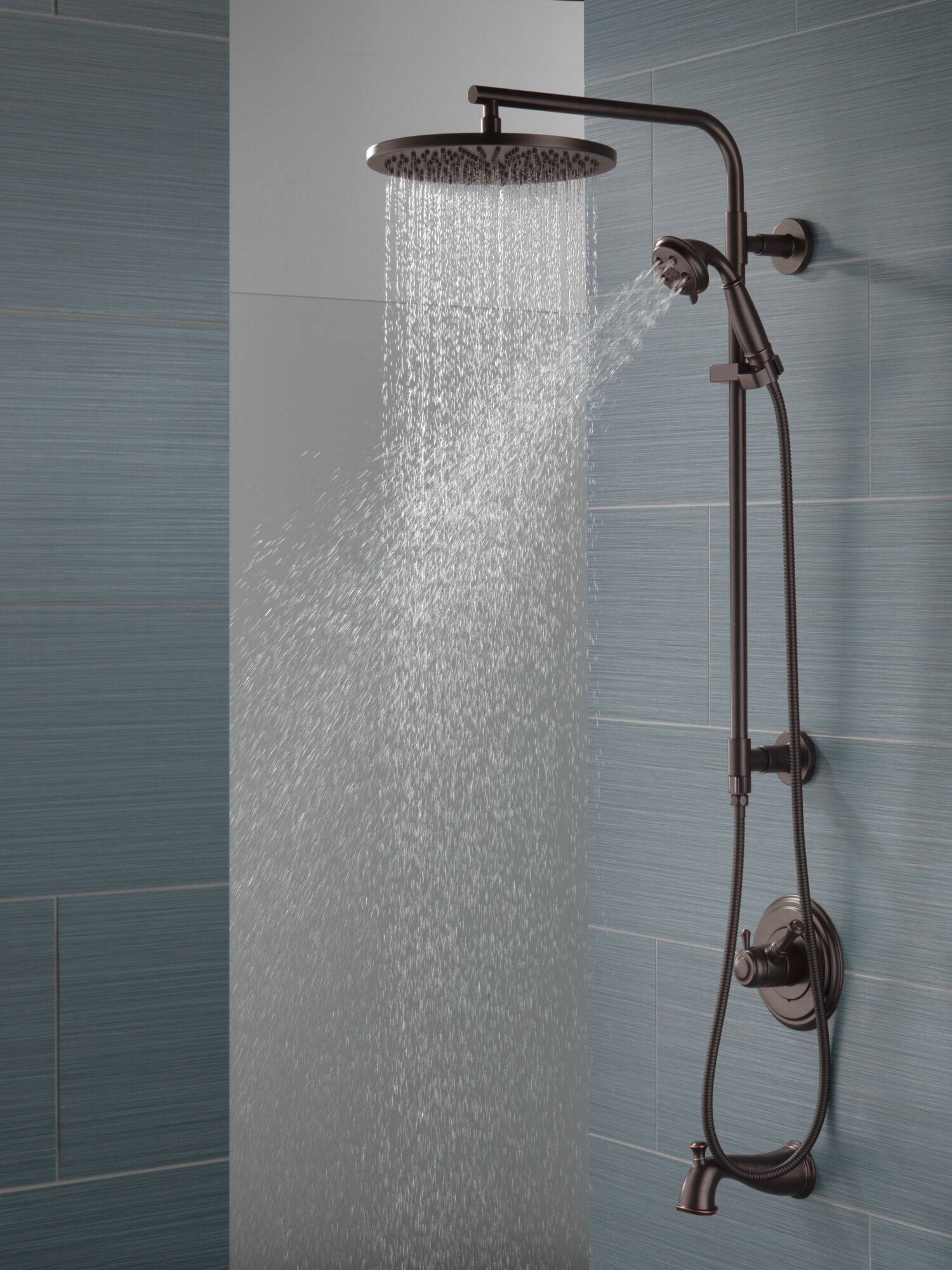 Single-Setting Metal Raincan Shower Head in Venetian Bronze 52158