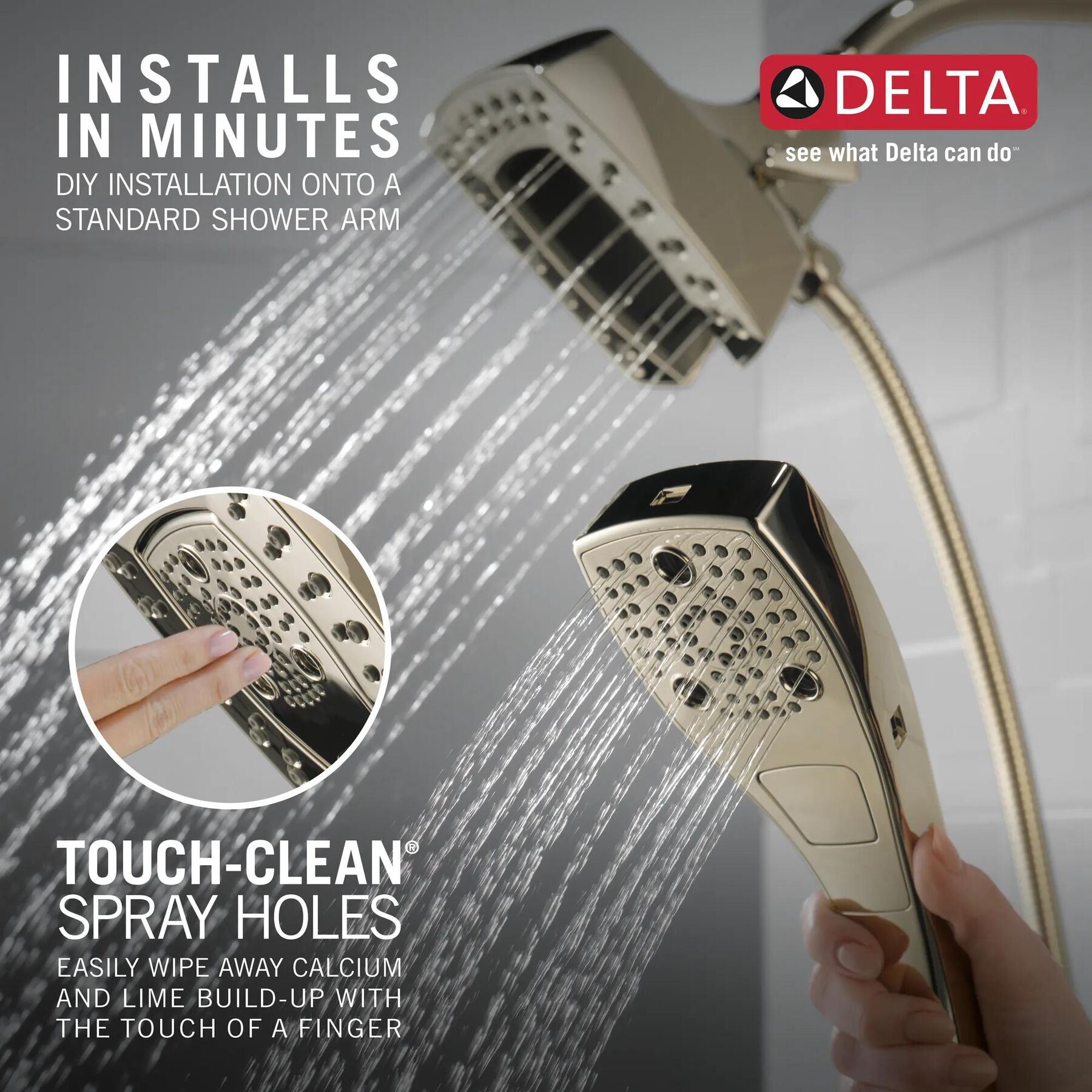 H<sub>2</sub>Okinetic&reg; In2ition&reg; 5-Setting Two-in-One Shower (Recertified)