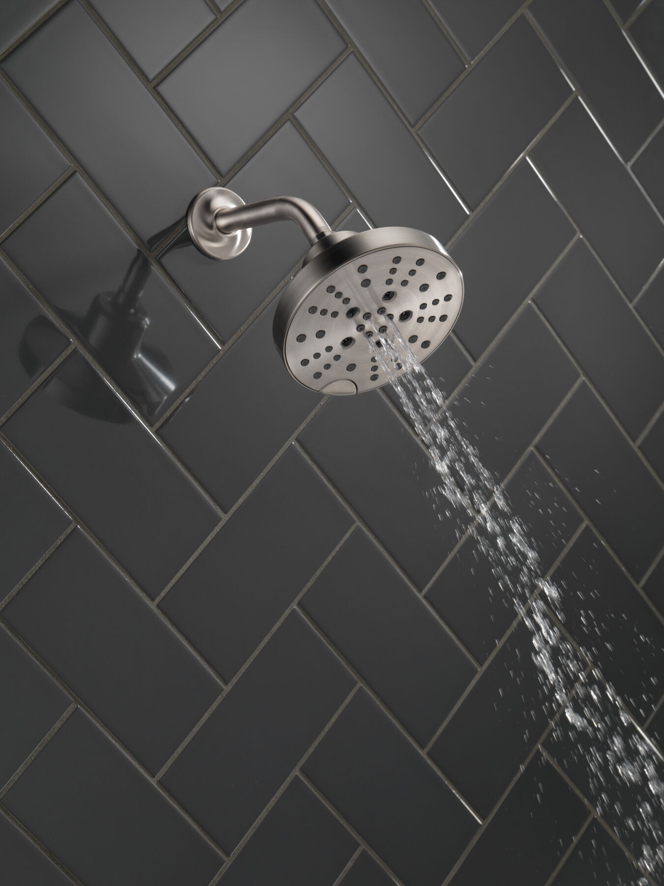 H<sub>2</sub>Okinetic&reg; 5-Setting Contemporary Raincan Shower Head (Recertified)