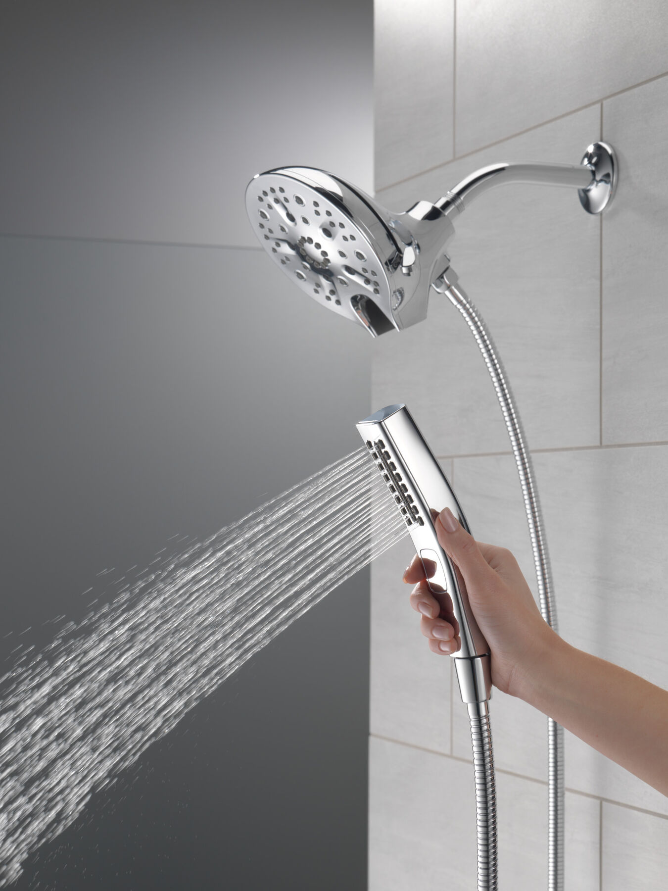 In2ition&reg; H<sub>2</sub>Okinetic&reg; 5-Setting Two-in-One Shower (Recertified)
