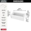 60x30 Alcove Bathtub with Wall Set Bundle - Left Drain