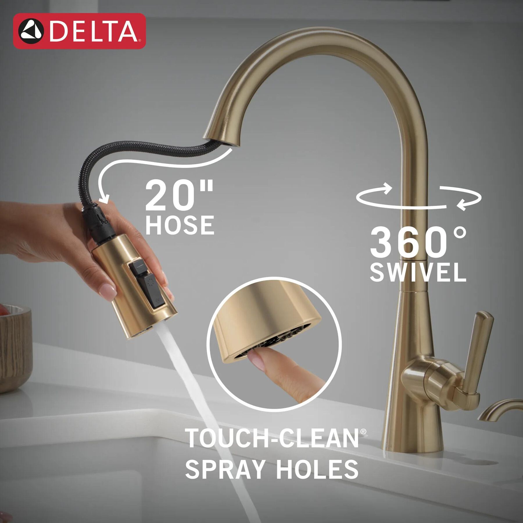 Pull-Down Kitchen Faucet w/Soap (Recertified)