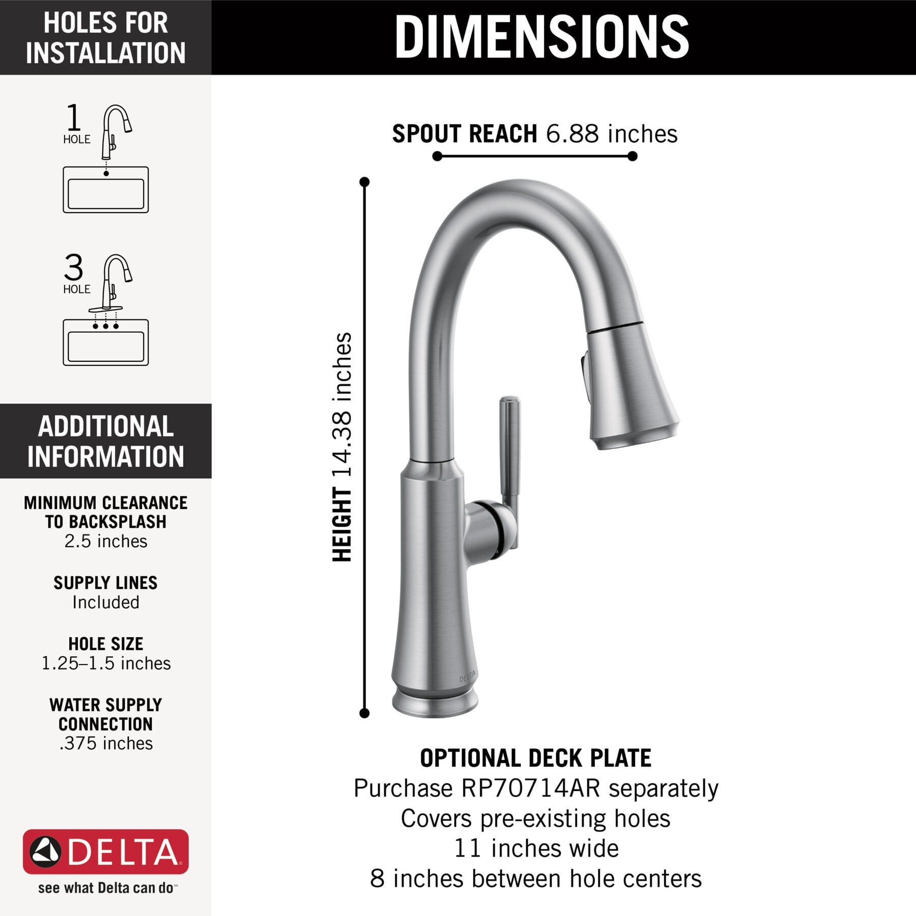 Single Handle Pull-Down Bar/Prep Faucet
