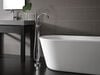 Single Handle Floor Mount Tub Filler Trim with Hand Shower