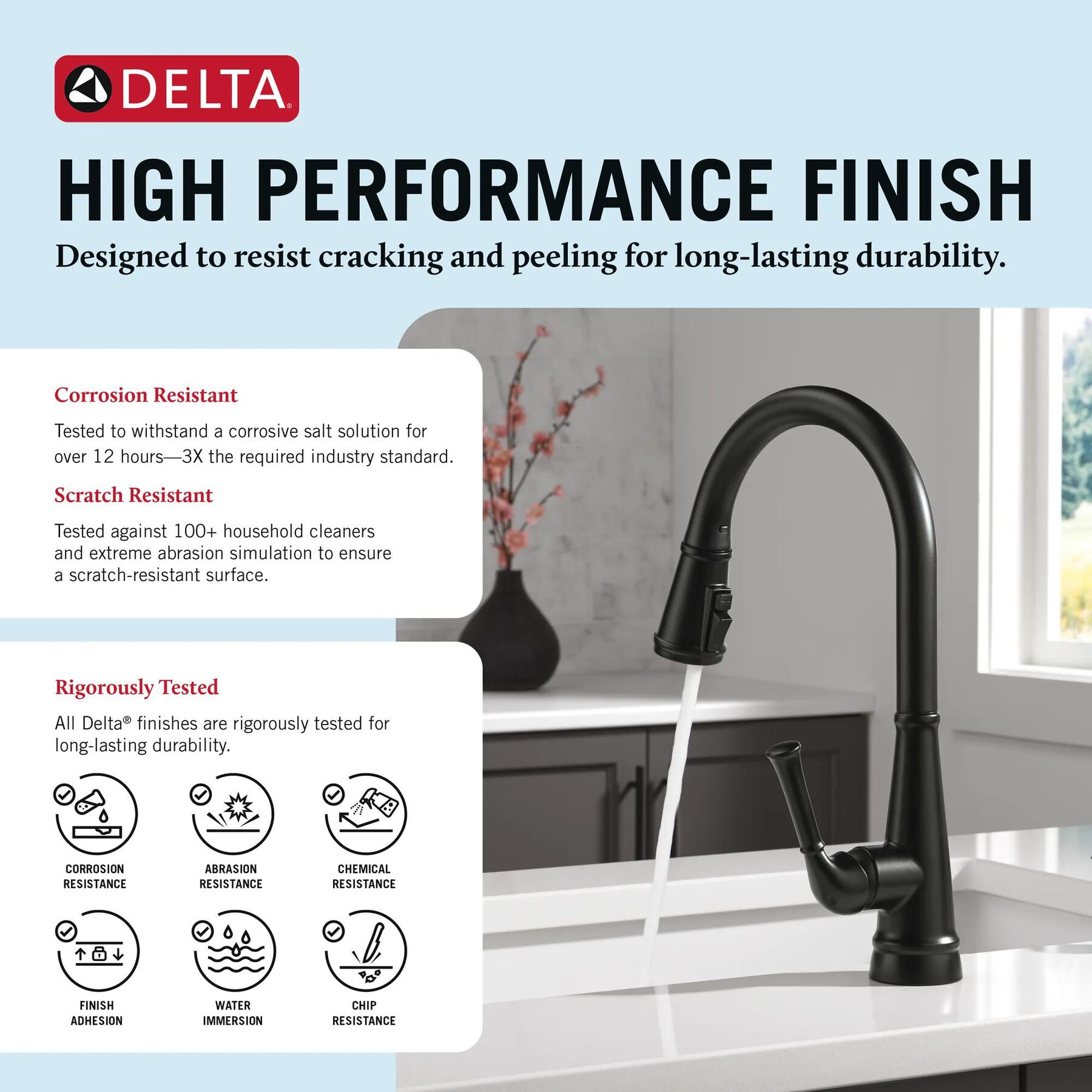 Single Handle Kitchen Pull-Down Faucet w/ Soap Dispenser