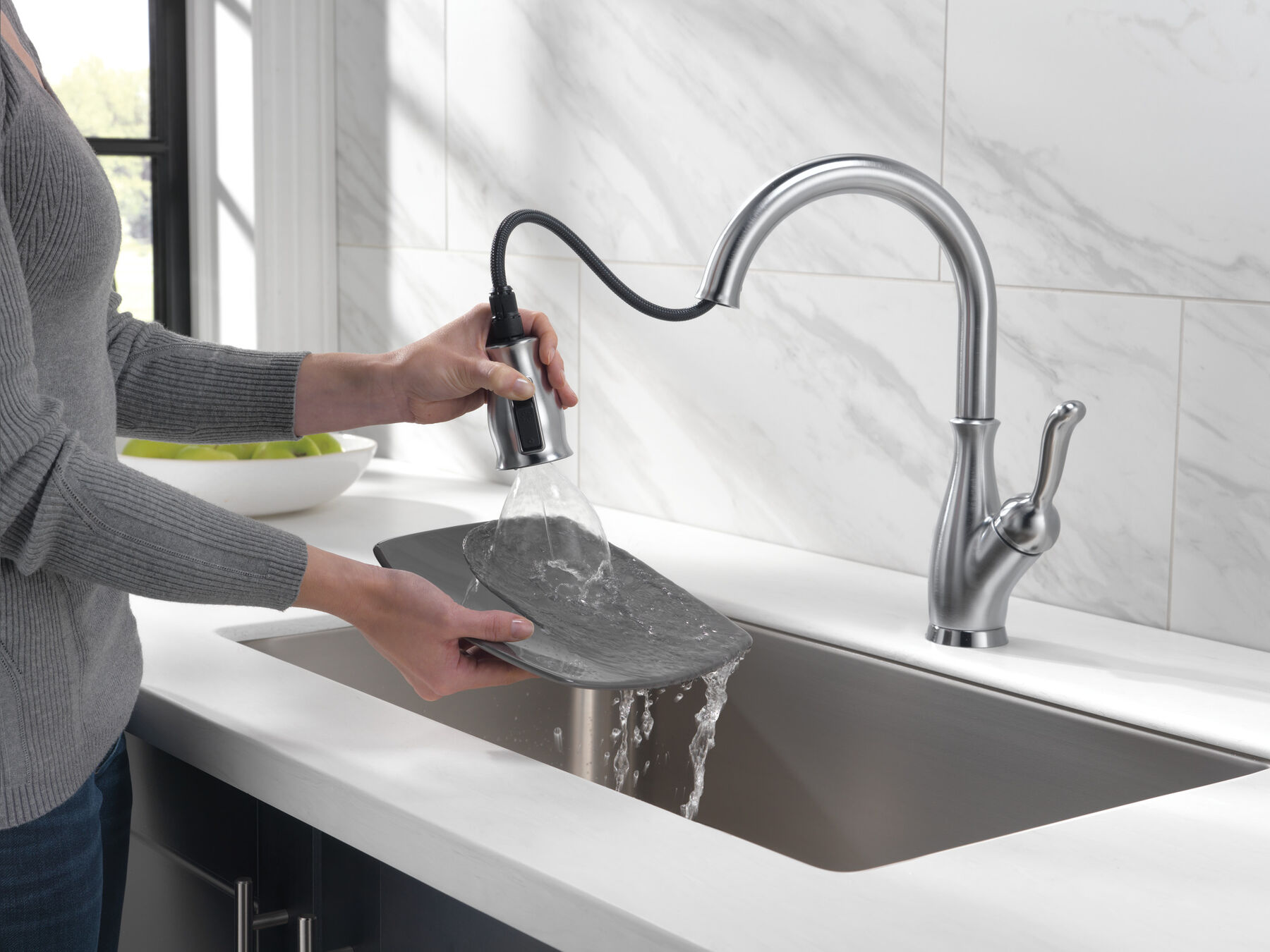 Single Handle Pull-Down Kitchen Faucet with ShieldSpray&reg; Technology