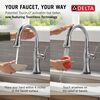 Touch<sub>2</sub>O&reg; Technology Kitchen Faucet with Touchless Technology