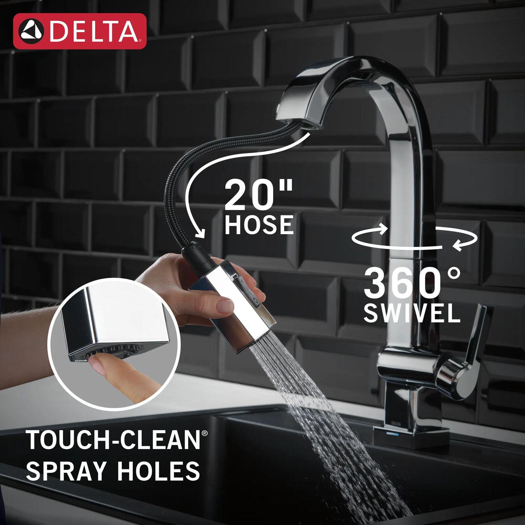 Single Handle Pull-Down Bar/Prep Faucet With Touch<sub>2</sub>O&reg; Technology