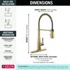 Single-Handle Pull-Down Spring Kitchen Faucet (Recertified)