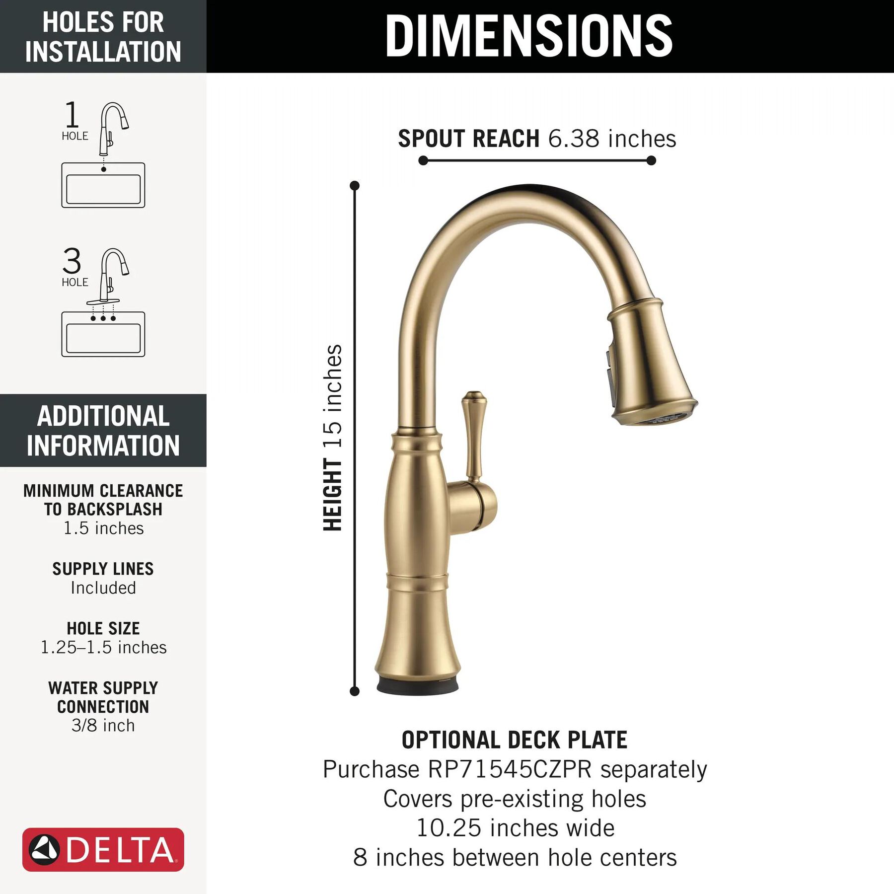 Touch<sub>2</sub>O&reg; Technology Kitchen Faucet with Touchless Technology