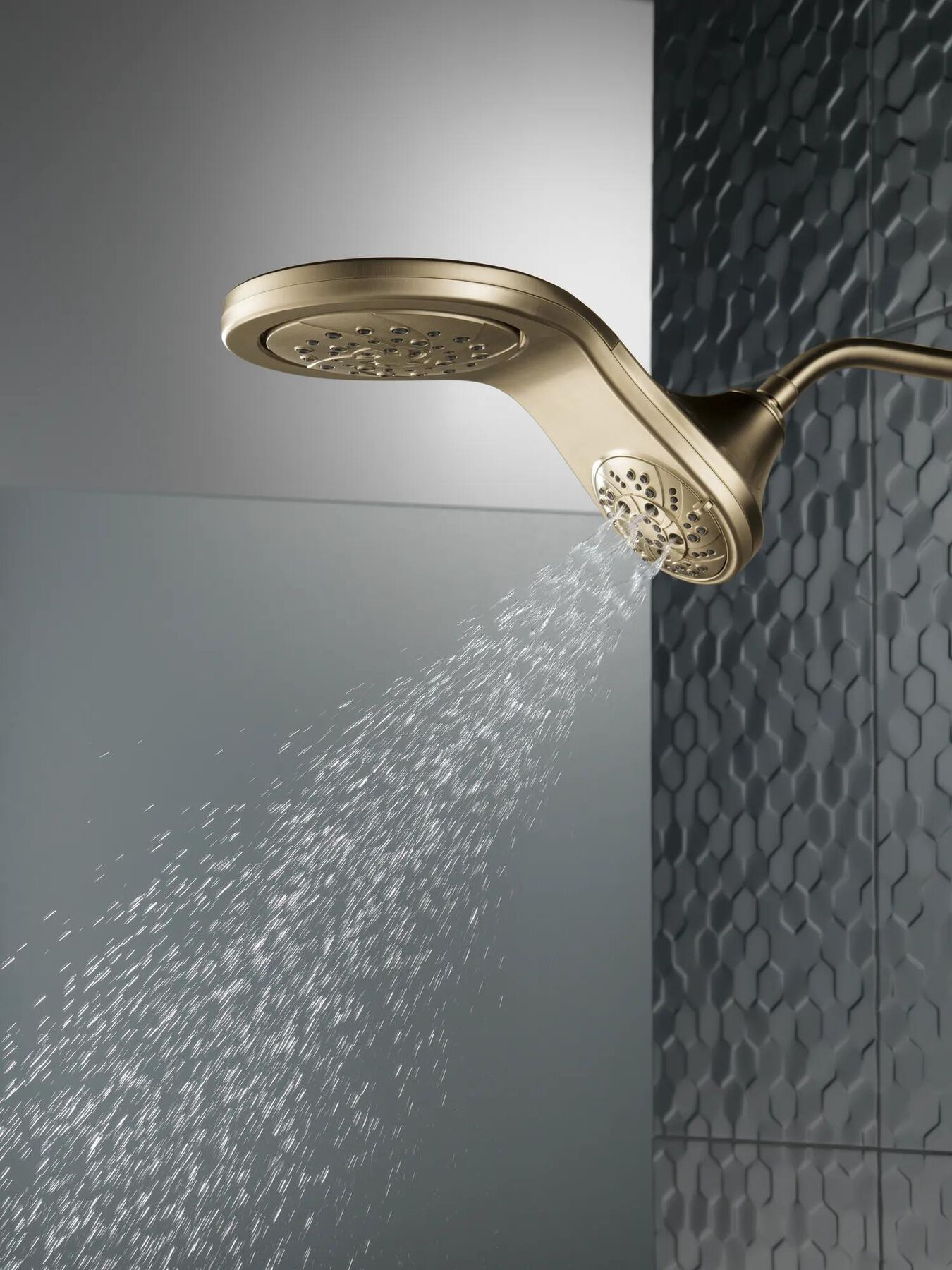 HydroRain&reg; H<sub>2</sub>Okinetic&reg; 5-Setting Two-in-One Shower Head