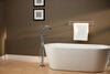 Single Handle Floor Mount Tub Filler Trim with Hand Shower (Recertified)
