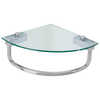 Corner Towel Bar with Glass Shelf