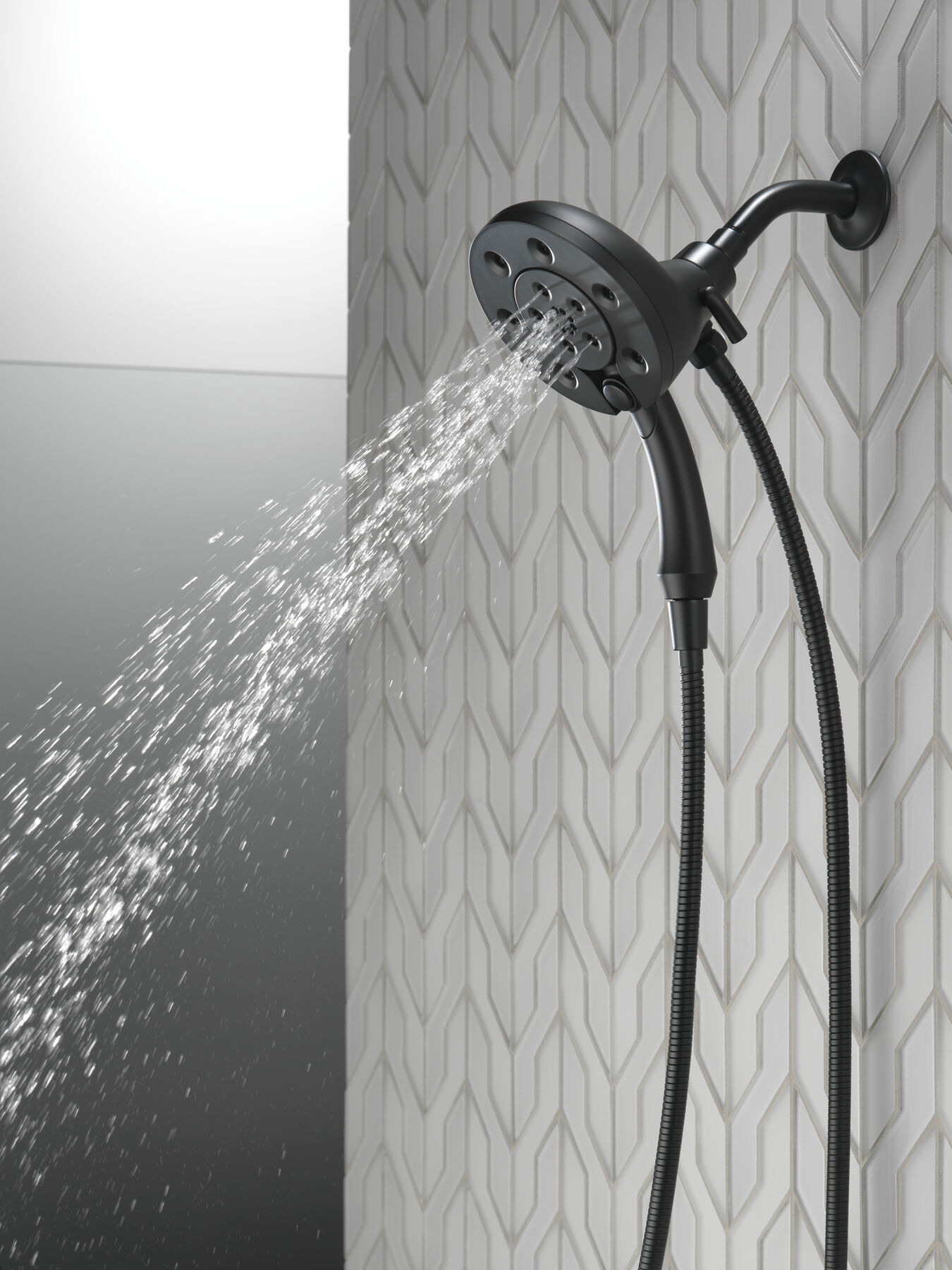 H<sub>2</sub>Okinetic&reg; In2ition&reg; 4-Setting Two-in-One Shower