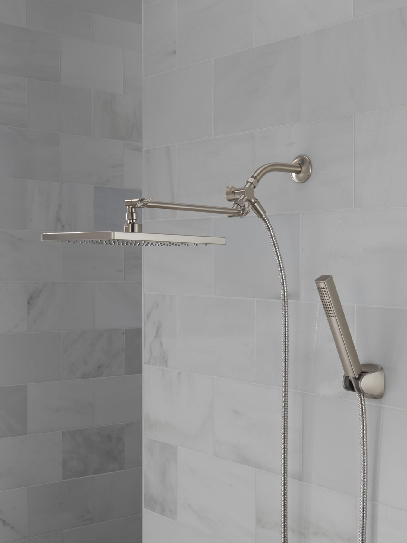 10 inch Raincan Shower Head & Hand Held Combo with Adjustable Extension Arm