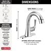 Single Handle Pull-Down Bathroom Faucet