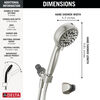 6-Setting Hand Shower with Cleaning Spray