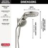 HydroRain&reg; H<sub>2</sub>Okinetic&reg; 5-Setting Two-in-One Shower Head