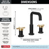 Two Handle Widespread Bathroom Faucet