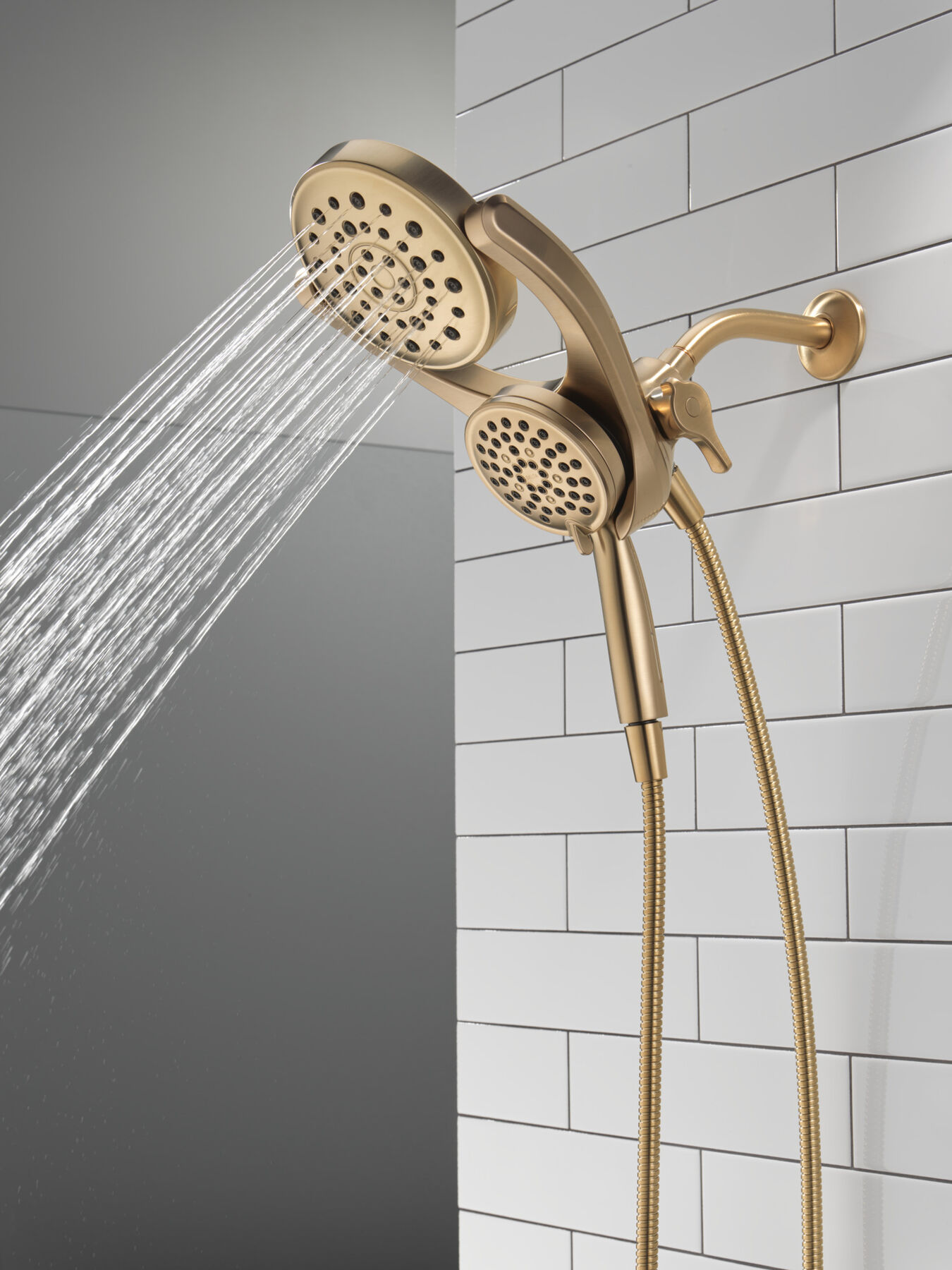 HydroRain&reg; 4-Setting Two-in-One Shower Head