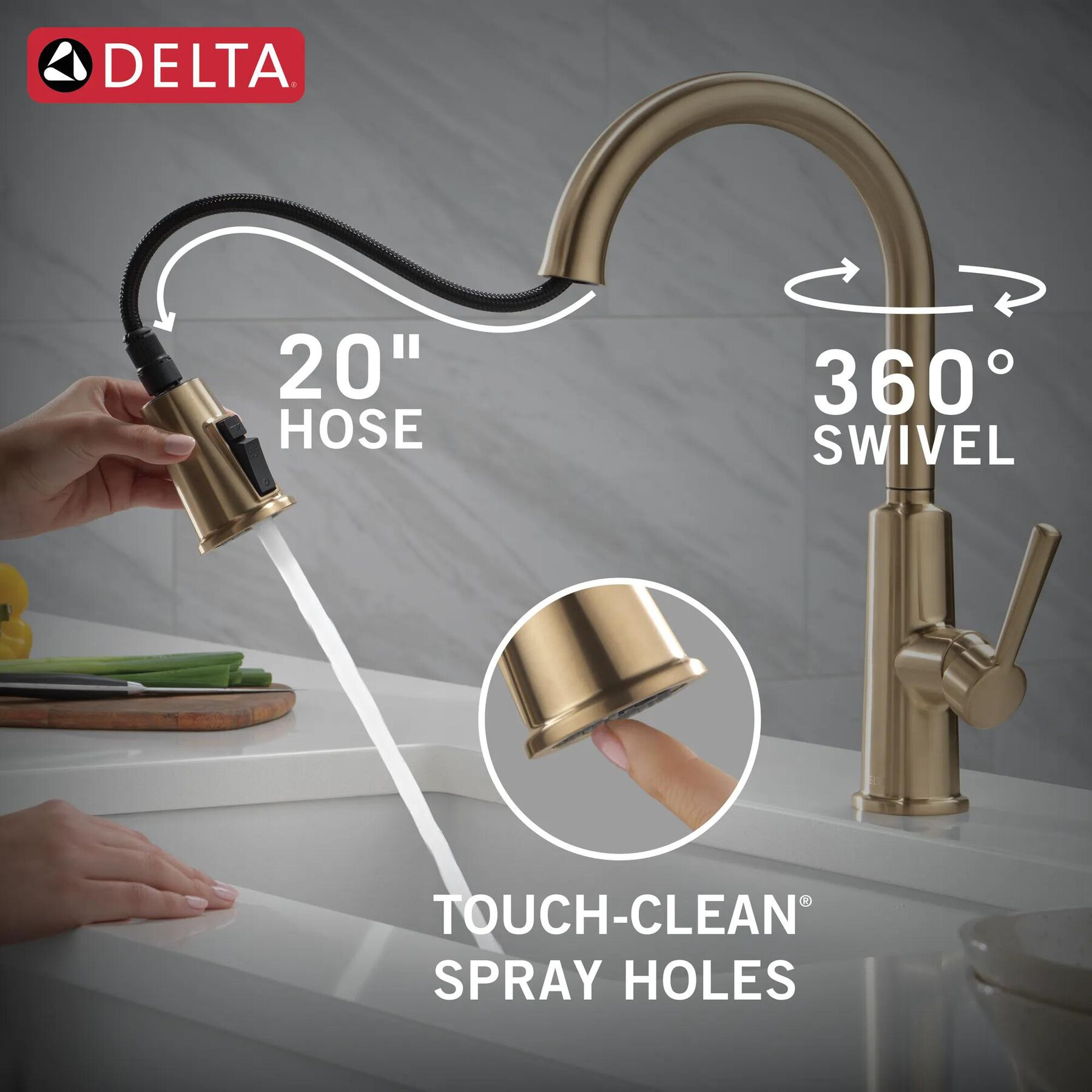 Single Handle Pull-Down Kitchen Faucet