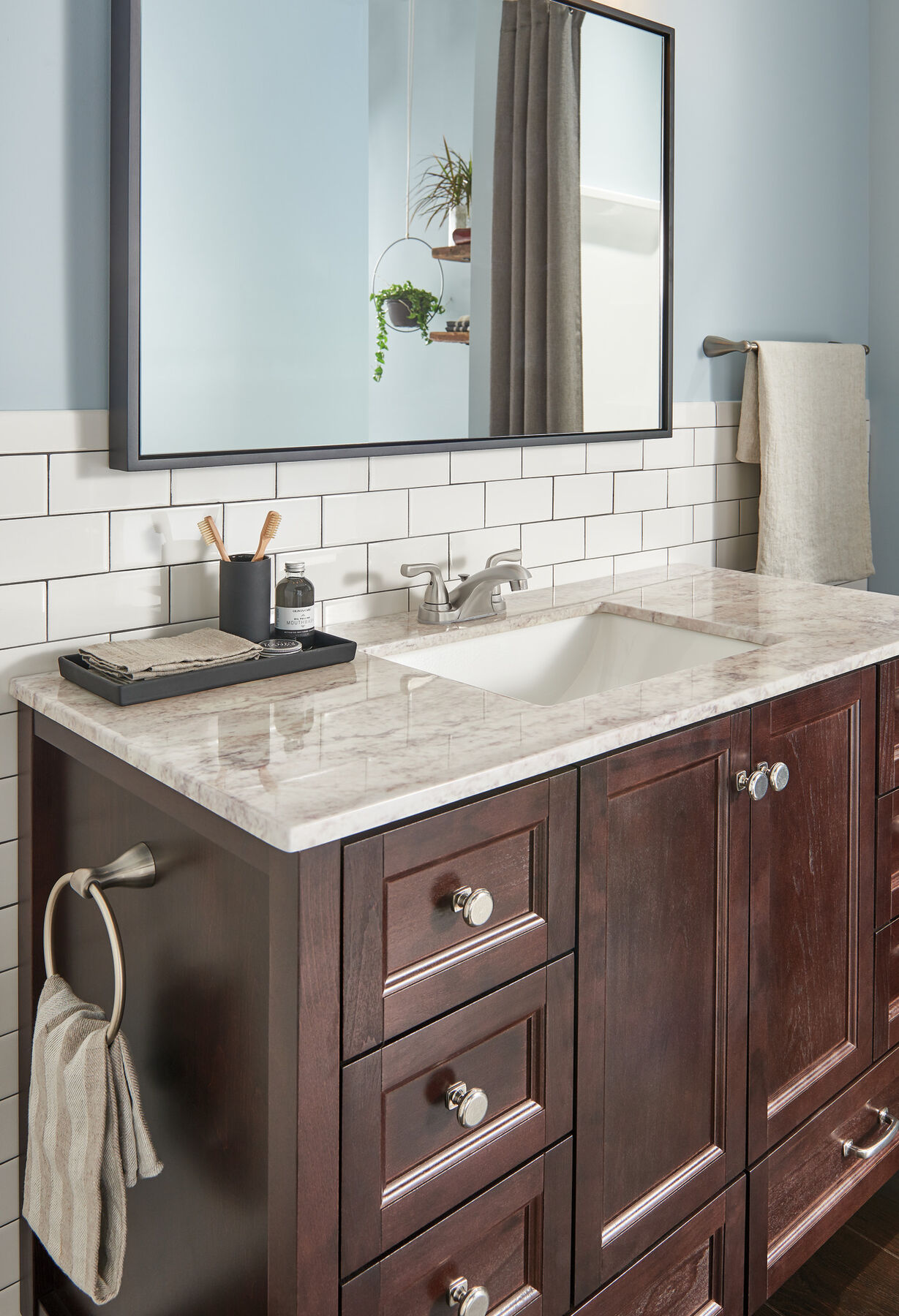 Two Handle Centerset Bathroom Faucet